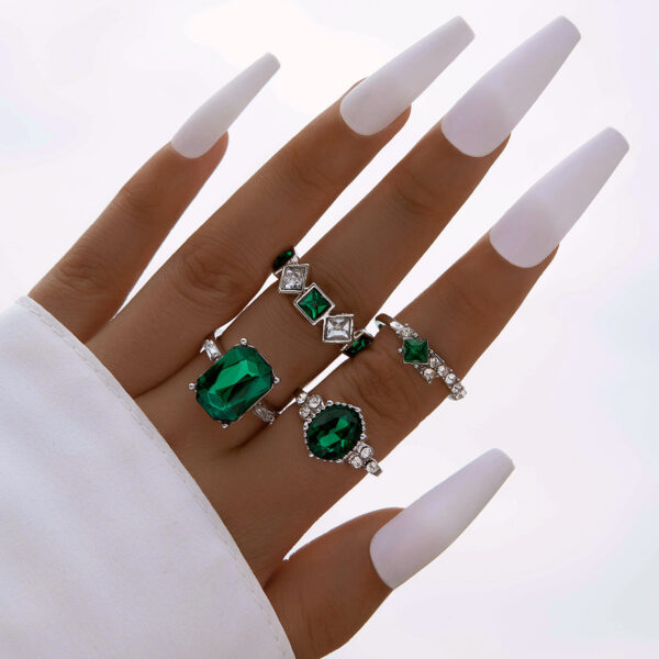 Color Diamond Four-piece Ring - Image 5