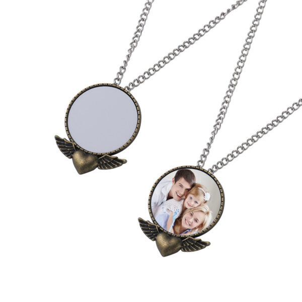 Angel Wings Blank Thermal Transfer Supplies Necklace - Image 4