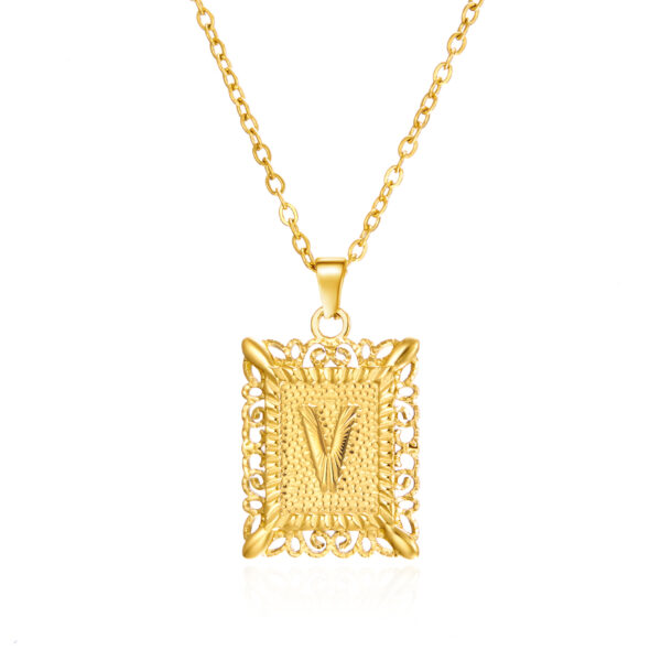 Stainless Steel Initial Letter Necklace For Women Men Gold Color 26 Alphabet Clavicle Chain Choker Birthday Party Jewelry Gifts - Image 6