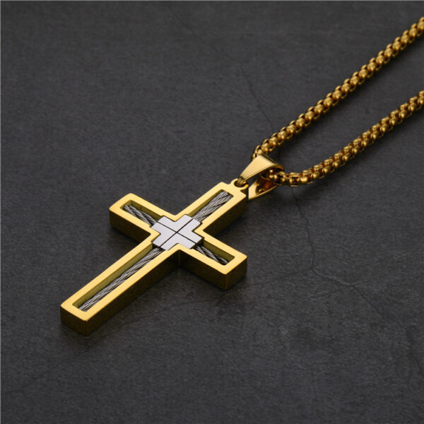 European And American Titanium Steel Long Necklace - Image 9