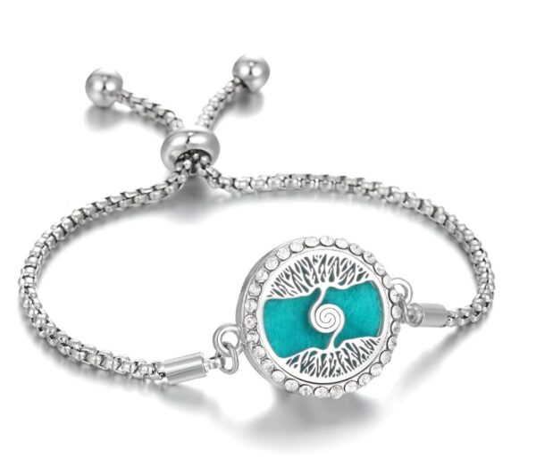 Hollow Stainless Steel Adjustable Aromatherapy Bracelet Jewelry - Image 2
