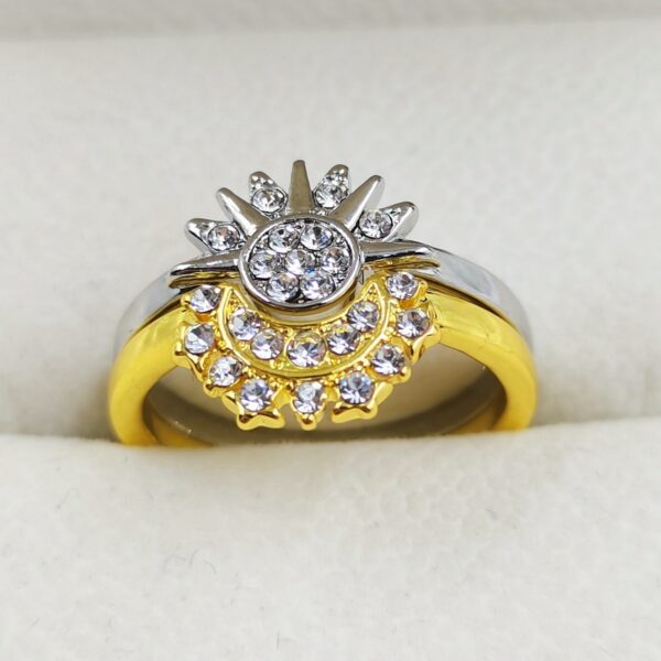 Sun And Moon Rings Couple Rhinestones Ring For Love Valentine's Day Jewelry - Image 6