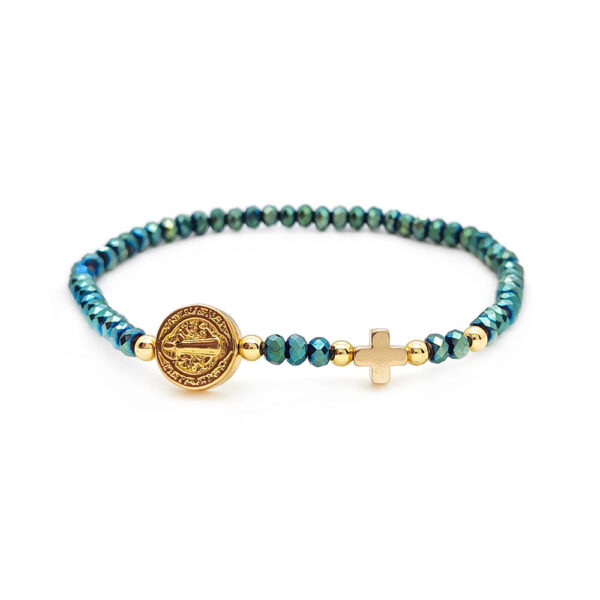 Retro Round Magic Crystal Multi-color Handmade Beaded Bracelet - Image 2