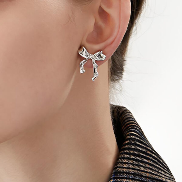 Bow Earrings Simple Style Fashionable And Versatile Earrings - Image 10