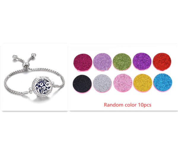 Hollow Stainless Steel Adjustable Aromatherapy Bracelet Jewelry - Image 4