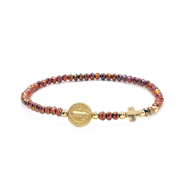 Retro Round Magic Crystal Multi-color Handmade Beaded Bracelet - Image 6