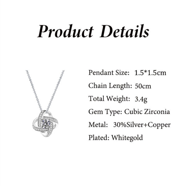 Full Diamond Silver Pendant Necklace Eternal Star Gift For Wife Holiday Gift - Image 5