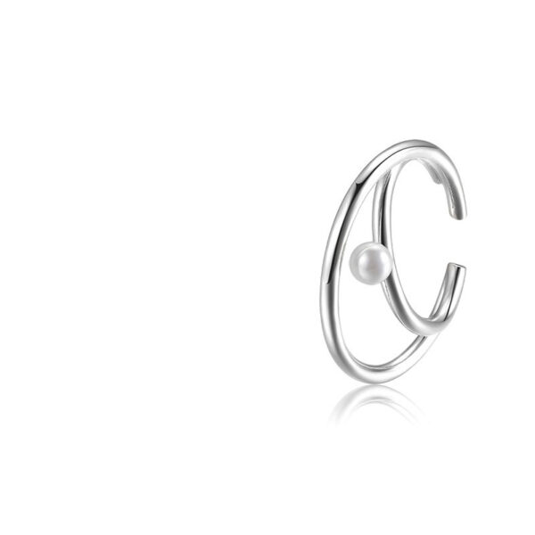 Simple Line Pearl Ear Clip Temperamental Minority Design Earrings - Image 4