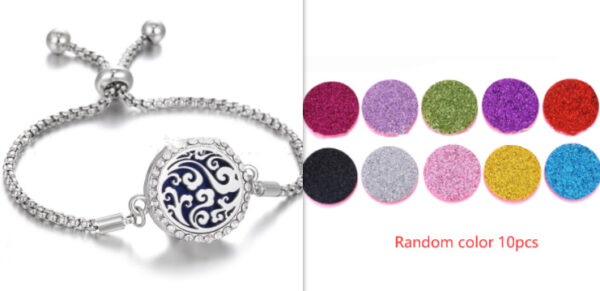Hollow Stainless Steel Adjustable Aromatherapy Bracelet Jewelry - Image 3