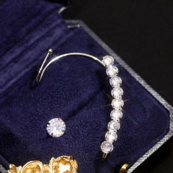 Super Flash Zircon Ear Clips And Ear Studs Female Special-interest Design - Image 2
