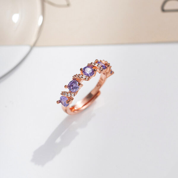 Fashion Taro Small Gang Drill Open Ring - Image 4