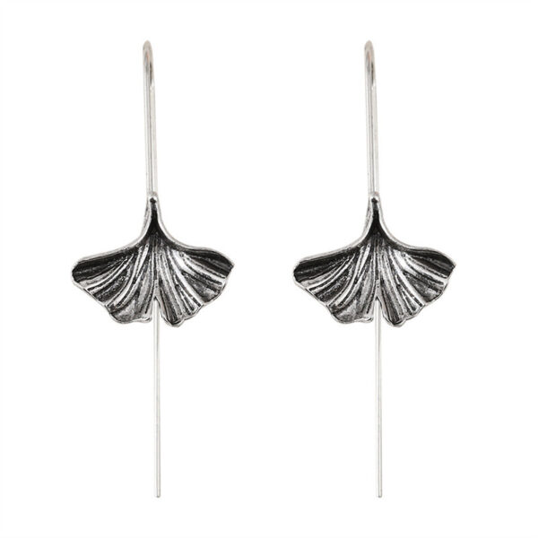 Personality Art Temperament Leaf Earrings - Image 7