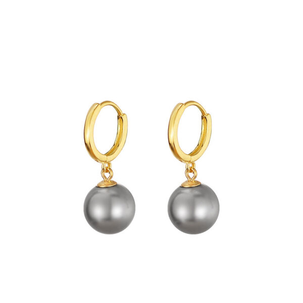S925 Sterling Silver Earrings Ear Button Pearl - Image 6