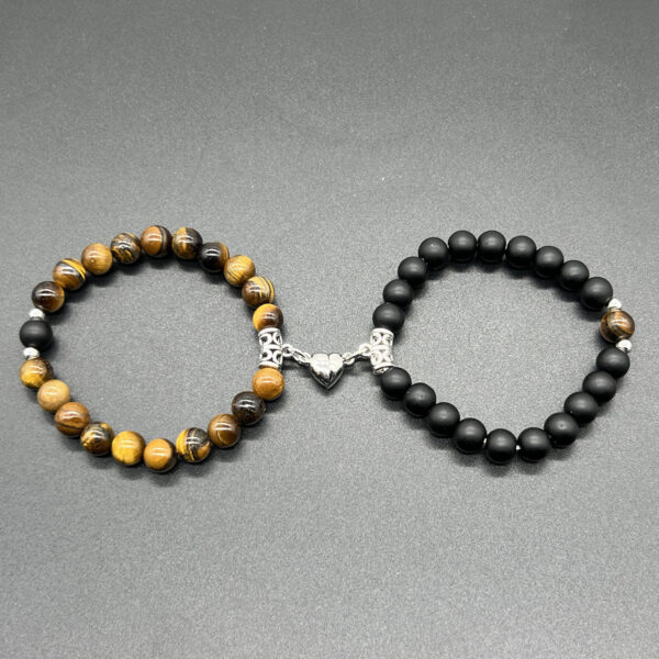 Magnetic Induction White Turquoise Couple Bracelet - Image 7