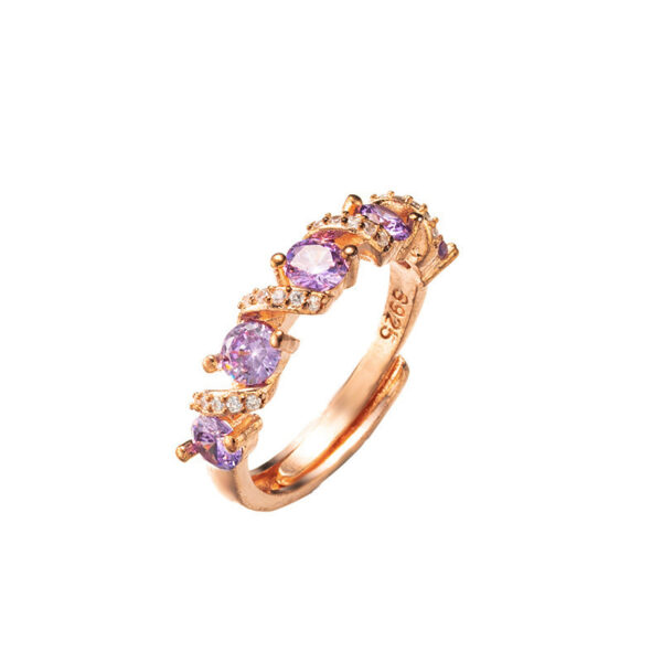 Fashion Taro Small Gang Drill Open Ring - Image 2