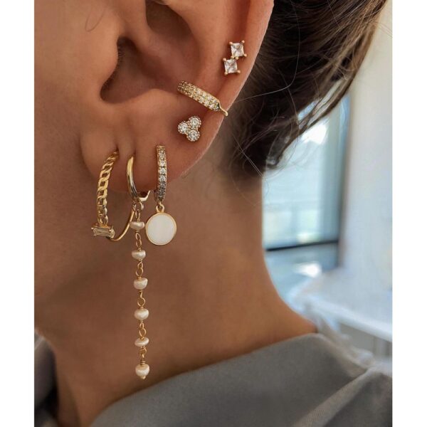 Creative Color Painted Ring Ear Clip Retro - Image 6