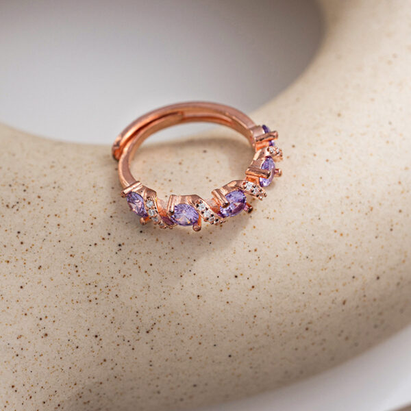 Fashion Taro Small Gang Drill Open Ring - Image 5