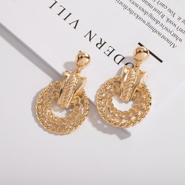 Trending Creative European And American Earrings Geometry - Image 3