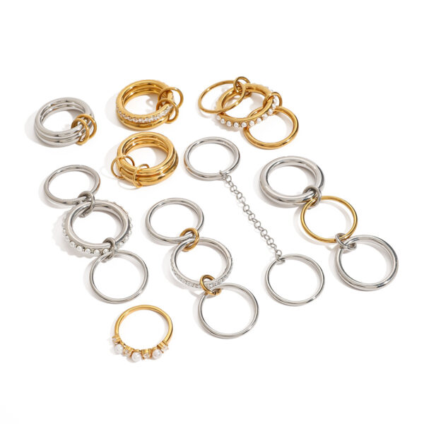 Bridget Chain Stacked Ring - Image 2