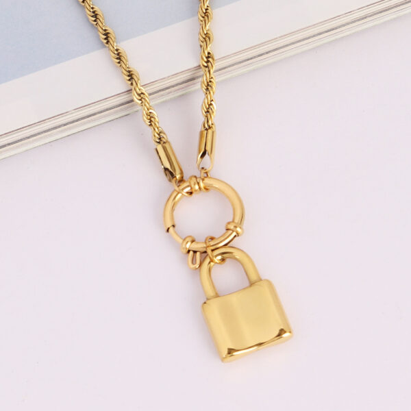 Punk Heart-shaped Necklace Fashion Trend Lock Love - Image 6