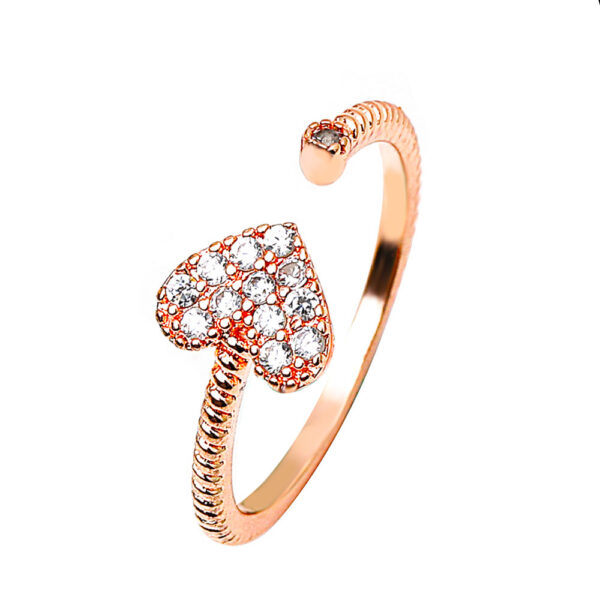 Japanese And Korean Ins Special-interest Design Love Heart-shaped Ring - Image 3