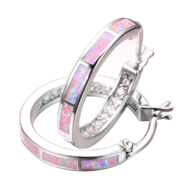 Round Color Exaggerated Metal Alloy Earrings - Image 5