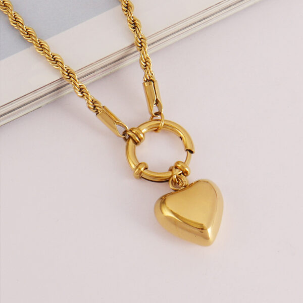 Punk Heart-shaped Necklace Fashion Trend Lock Love - Image 9