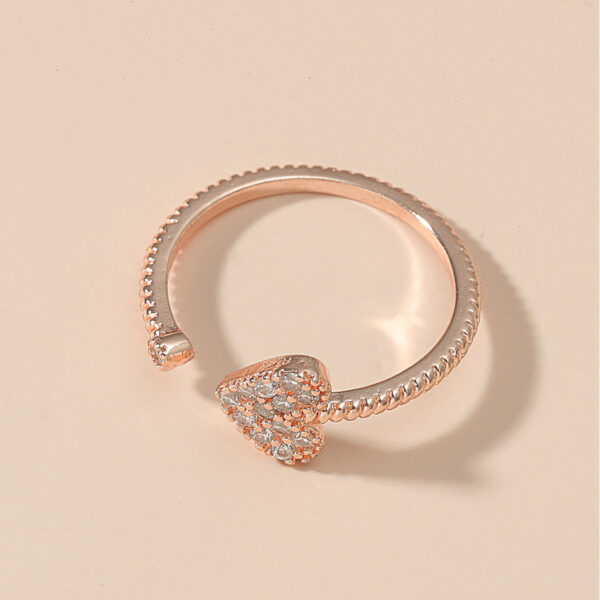 Japanese And Korean Ins Special-interest Design Love Heart-shaped Ring - Image 6