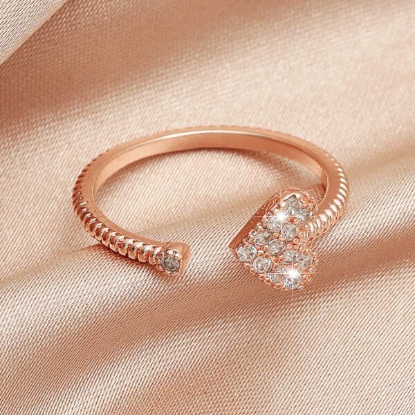 Japanese And Korean Ins Special-interest Design Love Heart-shaped Ring - Image 5