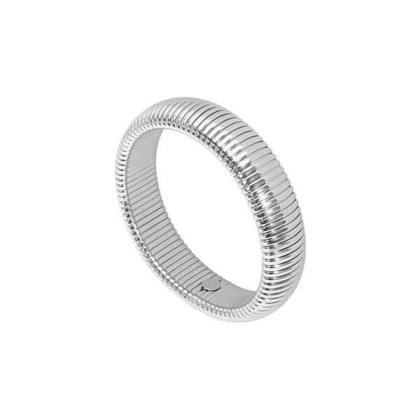 Stretch Bracelet Stainless Steel Plated 18K Gold Bracelet - Image 5