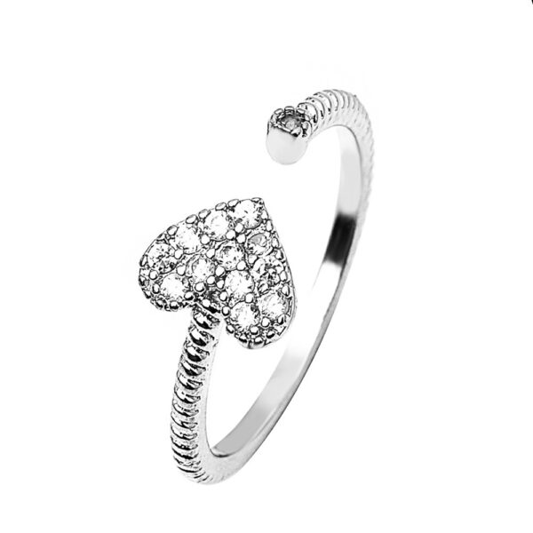 Japanese And Korean Ins Special-interest Design Love Heart-shaped Ring - Image 4