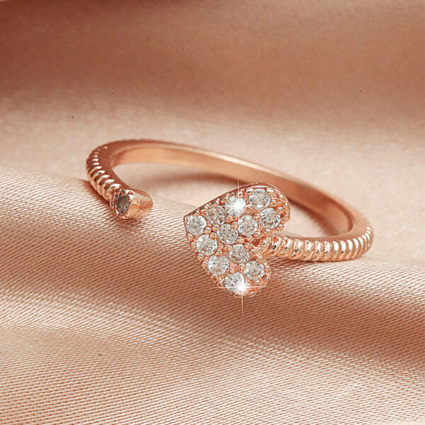 Japanese And Korean Ins Special-interest Design Love Heart-shaped Ring - Image 2