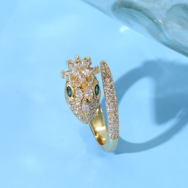 New European And American Diamond Cobra Ring - Image 5
