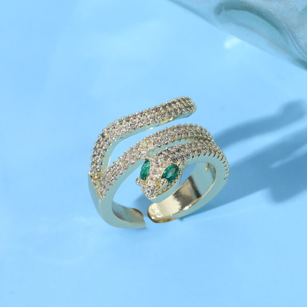 New European And American Diamond Cobra Ring - Image 9