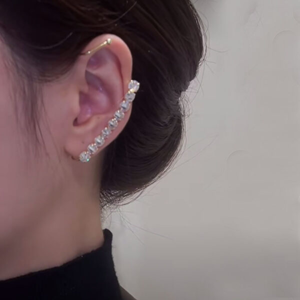 Super Flash Zircon Ear Clips And Ear Studs Female Special-interest Design - Image 6