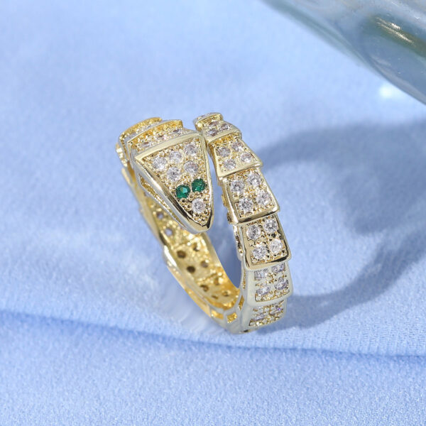 New European And American Diamond Cobra Ring - Image 8
