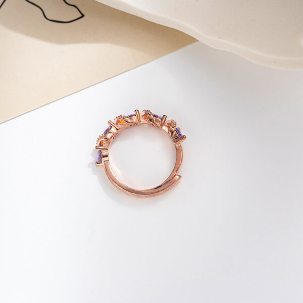 Fashion Taro Small Gang Drill Open Ring - Image 3