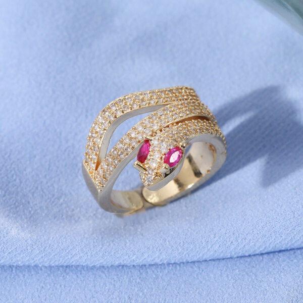 New European And American Diamond Cobra Ring - Image 2
