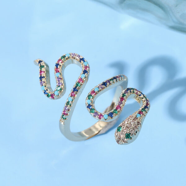 New European And American Diamond Cobra Ring - Image 6