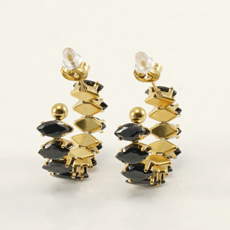 Stainless Steel Rhinestone Earrings Ear Ring European And American Women