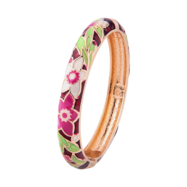 Blue Vintage Carved Flower Bracelet - Image 2