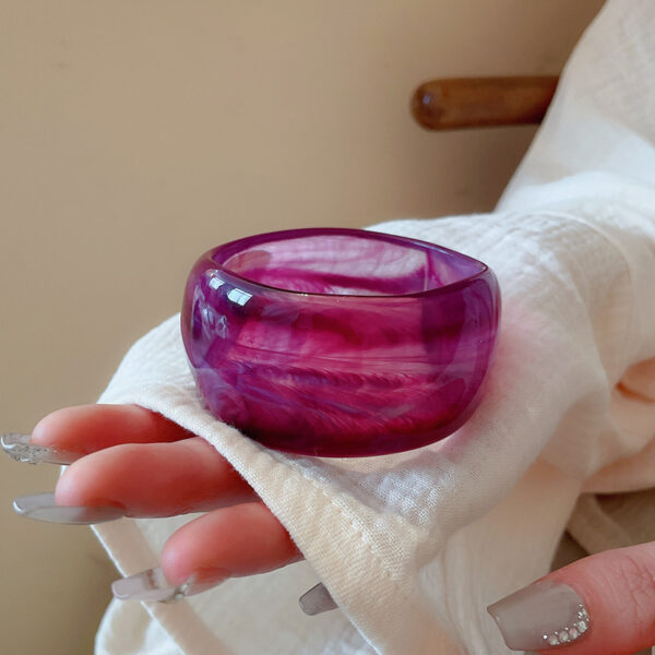Irregular Blooming Wide Face Bracelet - Image 9