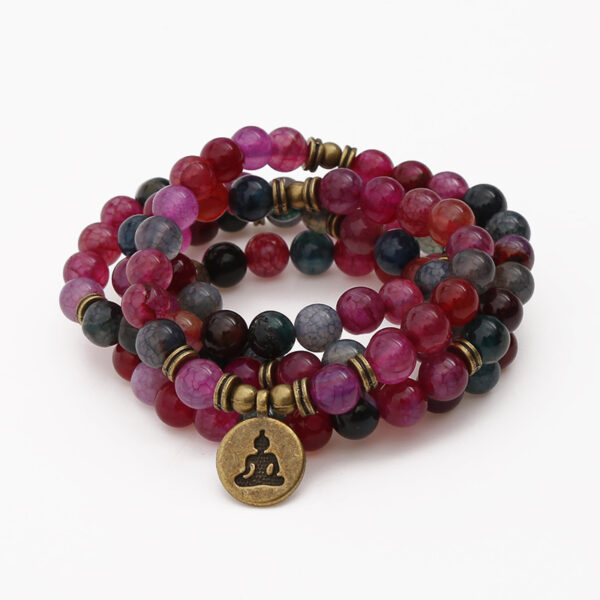 New Natural Pallisandro Classico Bracelet 108 Lotus Pendant Bracelets - Image 4