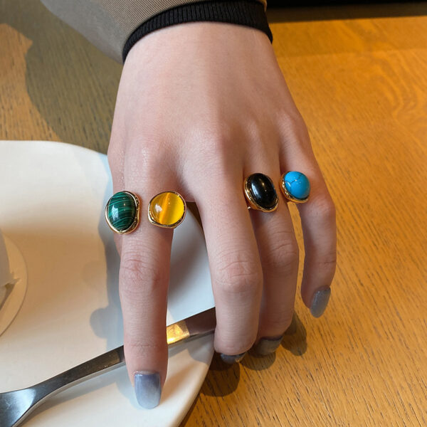 Simple Color Index Finger Ring Retro Ornament - Image 7