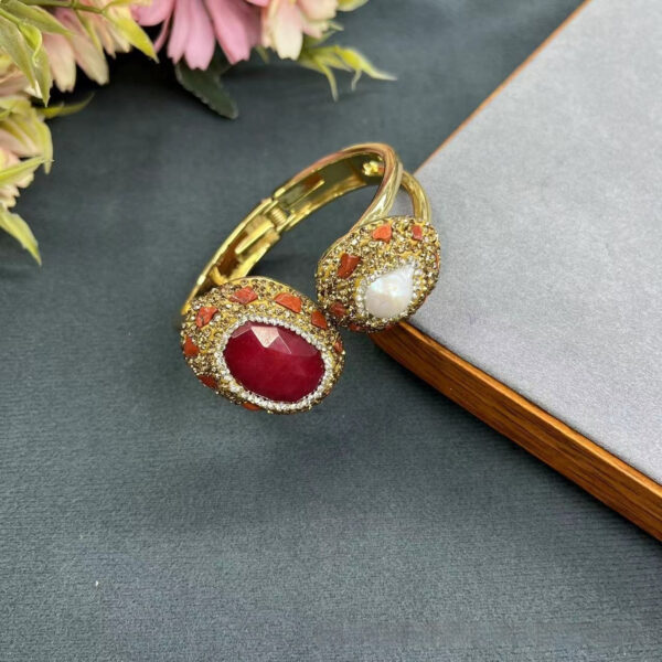 Fashion And Fully-jewelled Design Color-preserving Electroplated Natural Stone Bracelet - Image 8