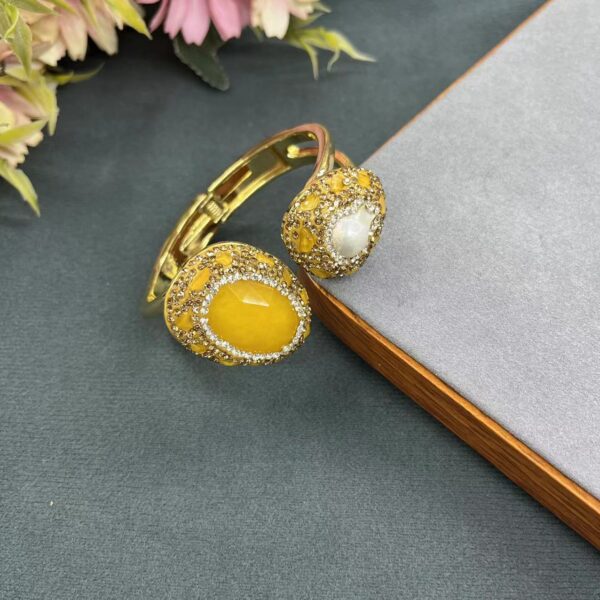 Fashion And Fully-jewelled Design Color-preserving Electroplated Natural Stone Bracelet - Image 9
