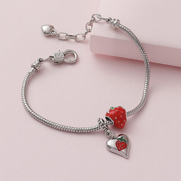 Sweet Cute Love Fruit Strawberry Bracelet - Image 5