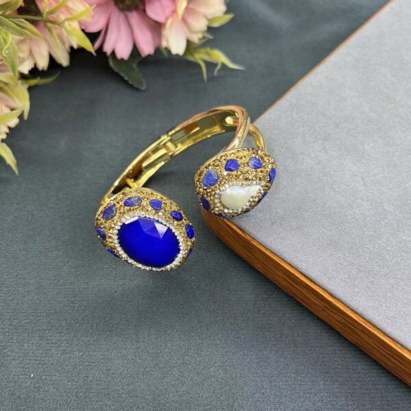 Fashion And Fully-jewelled Design Color-preserving Electroplated Natural Stone Bracelet - Image 5