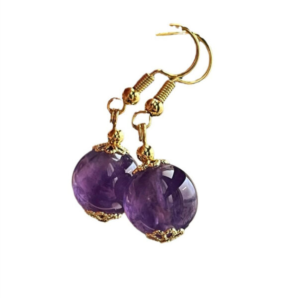 Amethyst Earrings Light Luxury Agate Women - Image 5